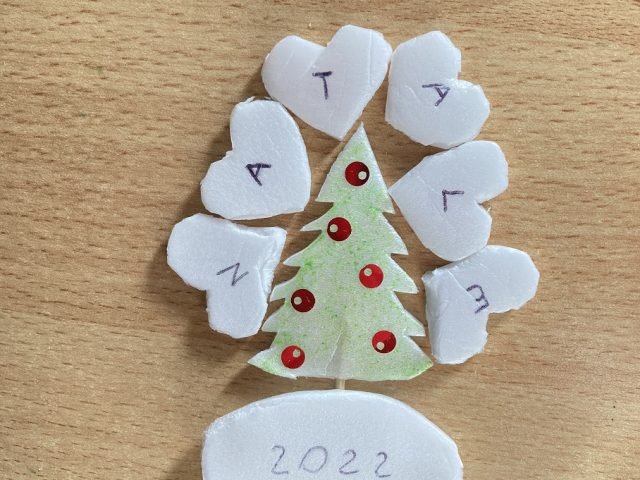 Addobbo con polistirolo